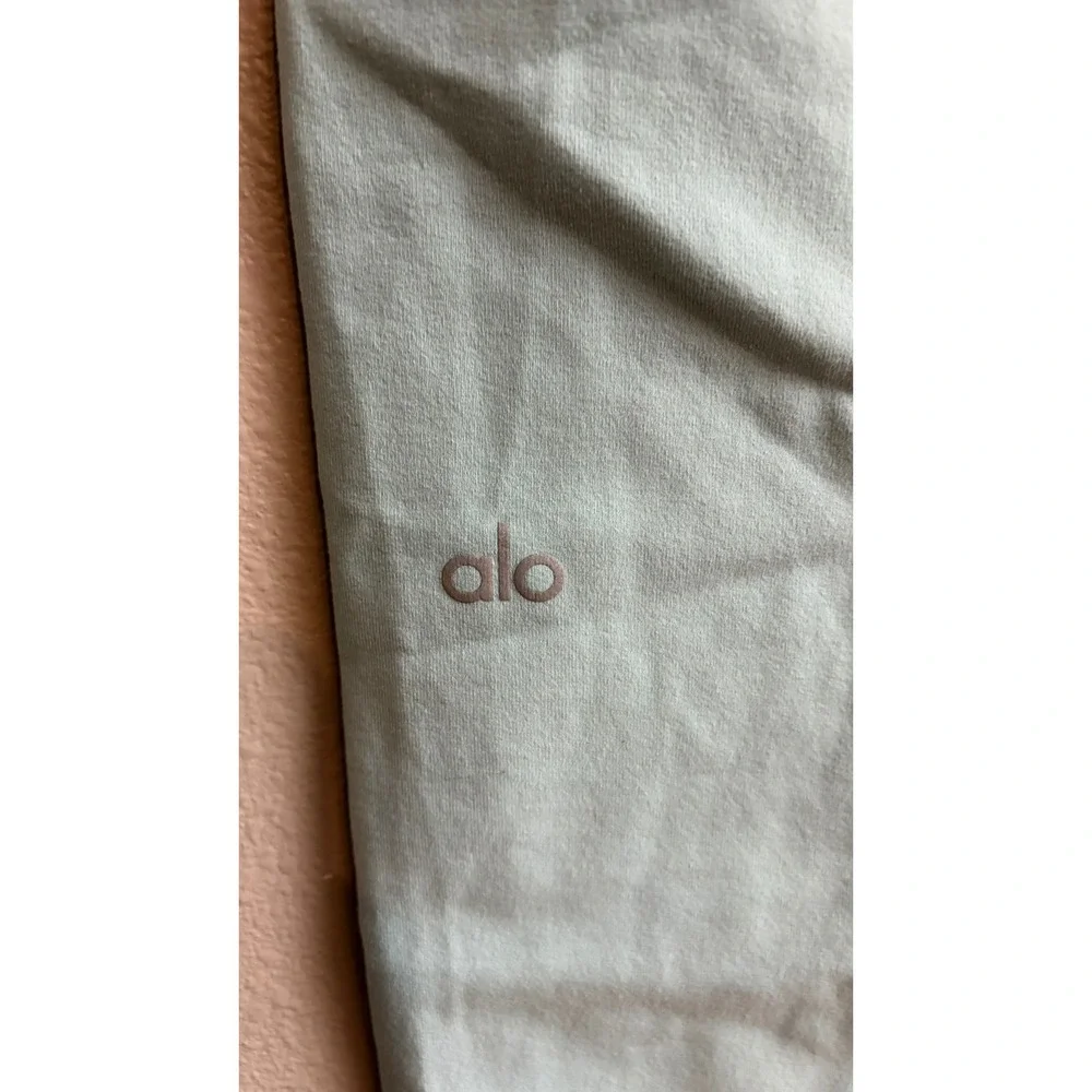 Alo Yoga Leggings Small High Waist Airbrush‎ 7/8 Aqua Blue Athletic Yoga Pants